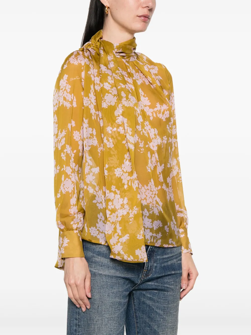 Elisabetta Franchi Blouse met print Geel