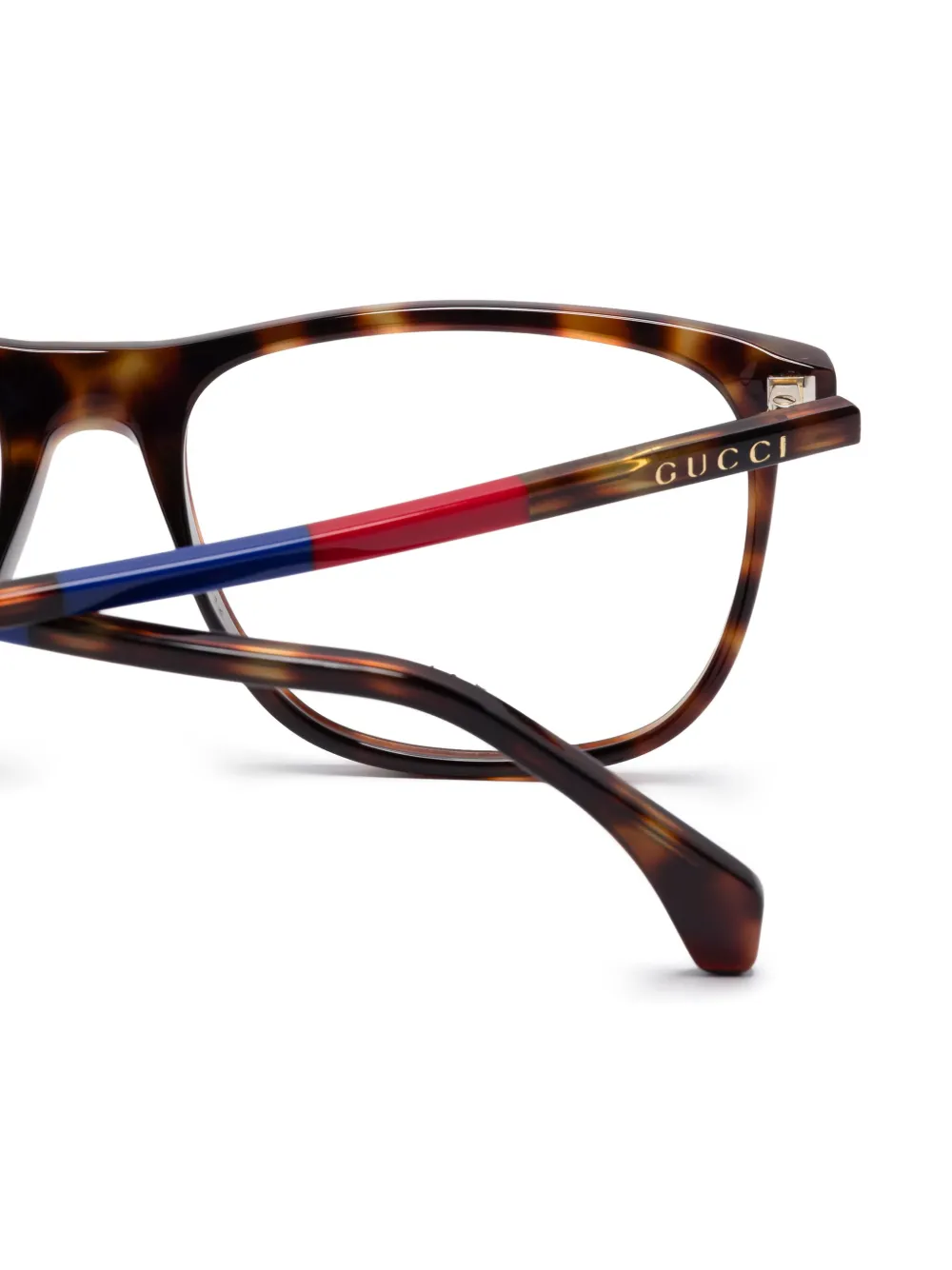 Gucci Eyewear Bril met rechthoekig montuur Bruin