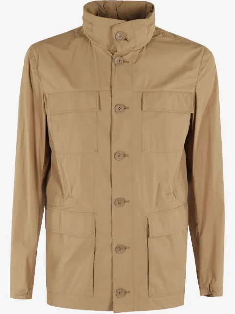 Herno crease-effect field jacket