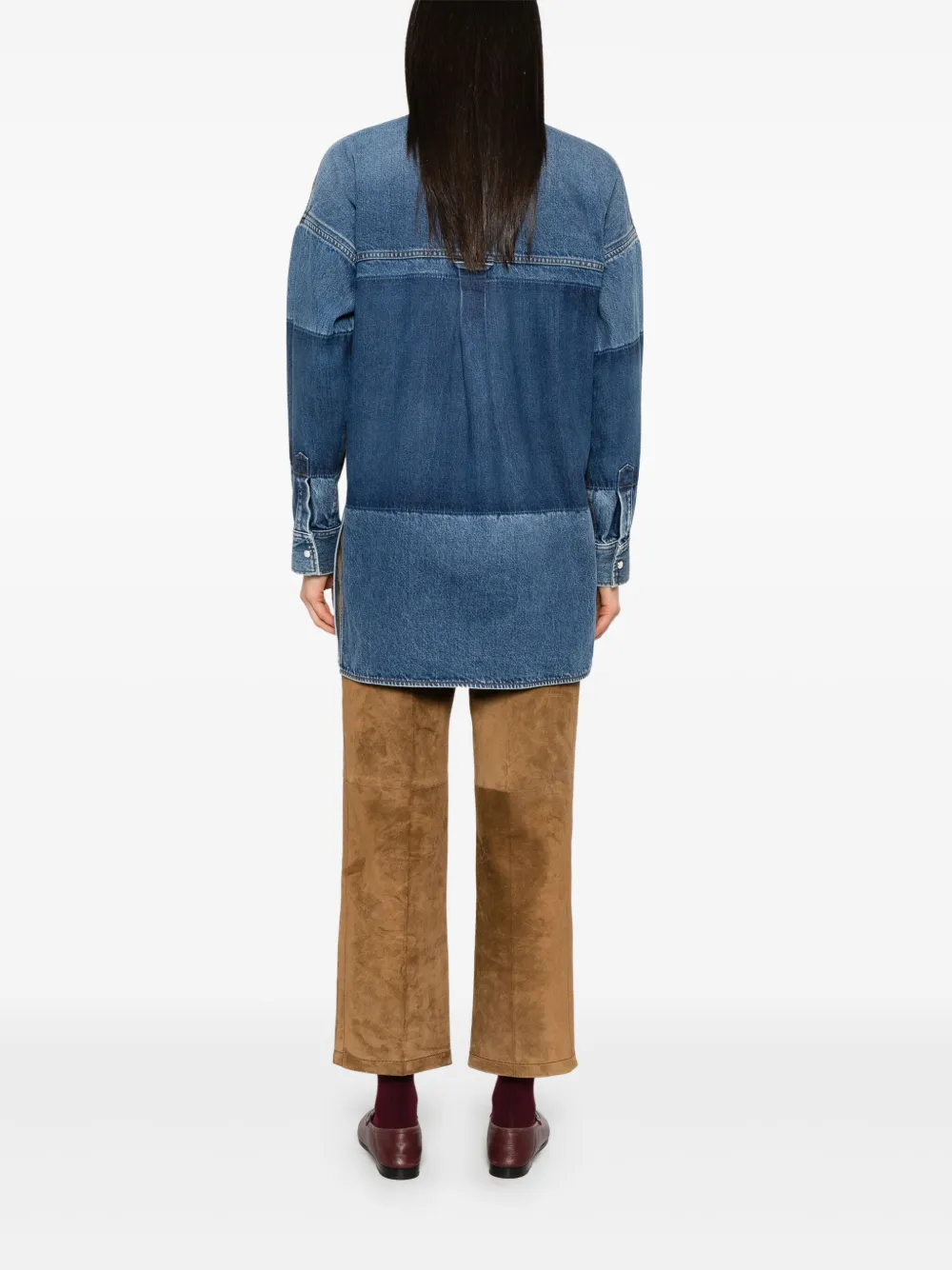 Gucci Gelaagde denim mini-jurk Blauw