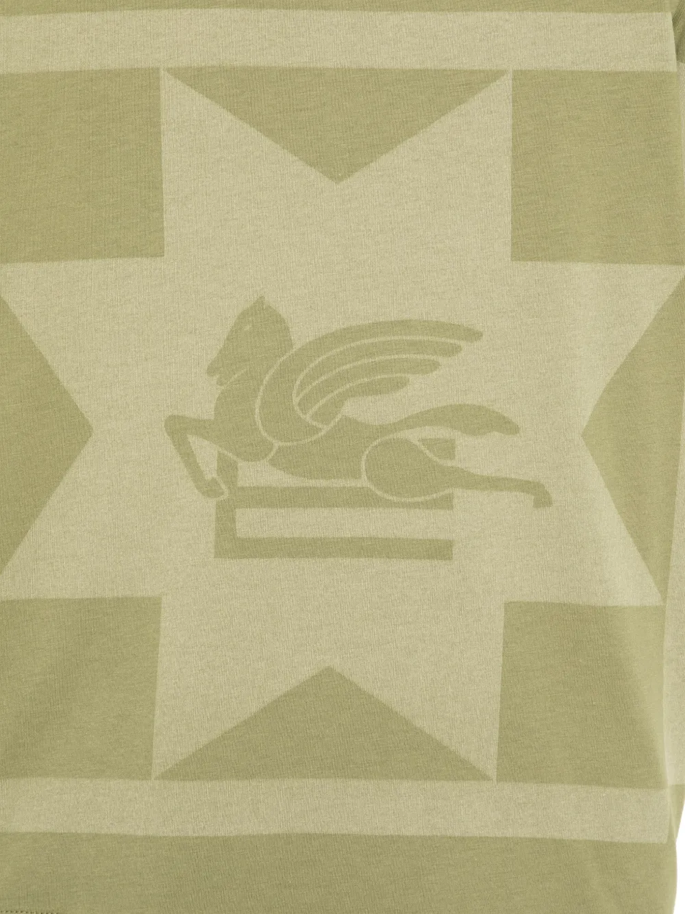 ETRO KIDS T-shirt met Pegaso-print Groen