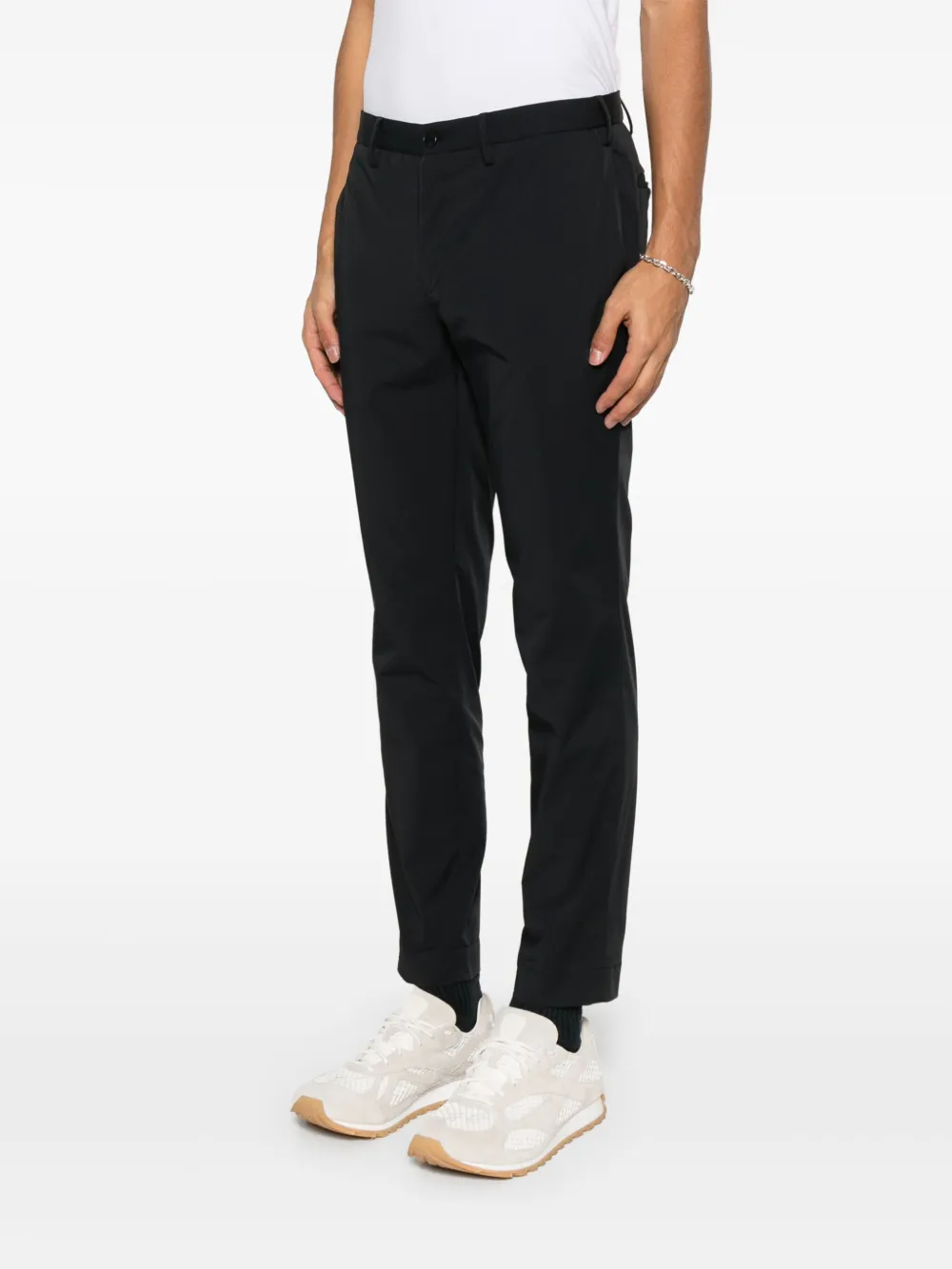 Incotex Chino met toelopende pijpen Zwart