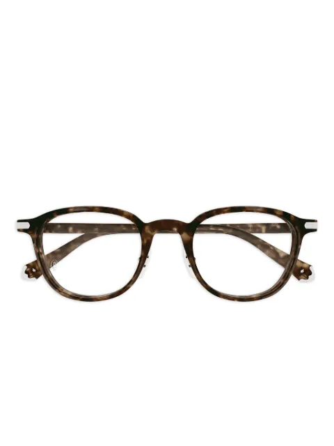 Cartier Eyewear Occhiali tondi con effetto tartarugato