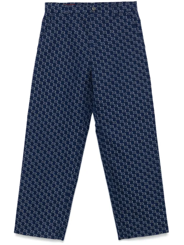 【関税込み】gucci GG SHADOW' PANTS Gucci GG Shadow パンツ | ブルー | FARFETCH JP