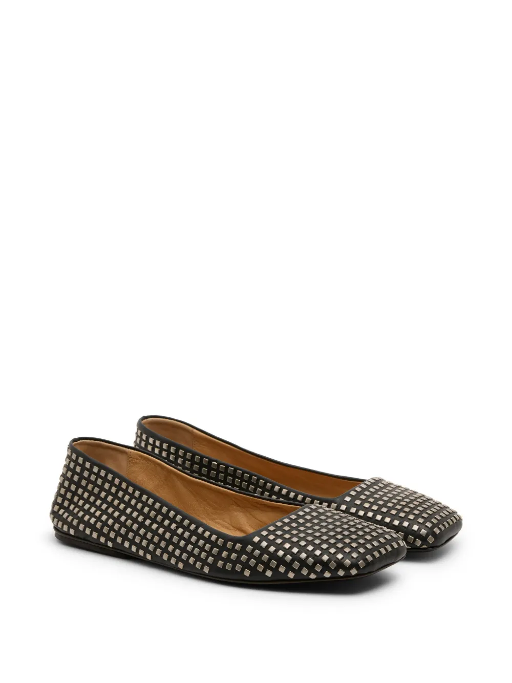 Marsèll Quadrangolo Borchie ballet flats Black