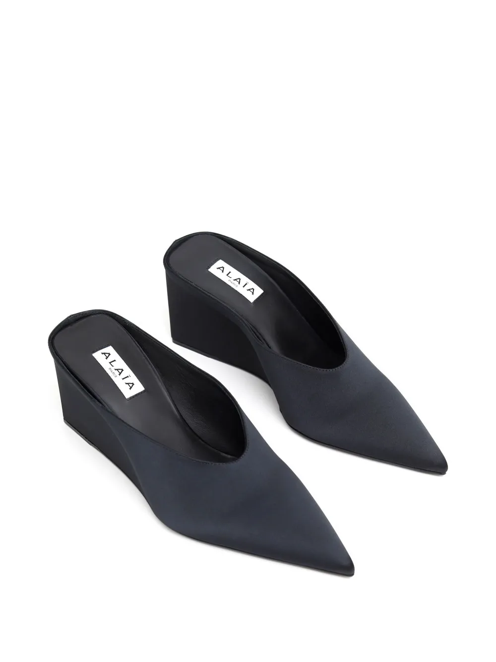 Alaïa 75mm satin-finish mules | Heeled Mules | Image 2