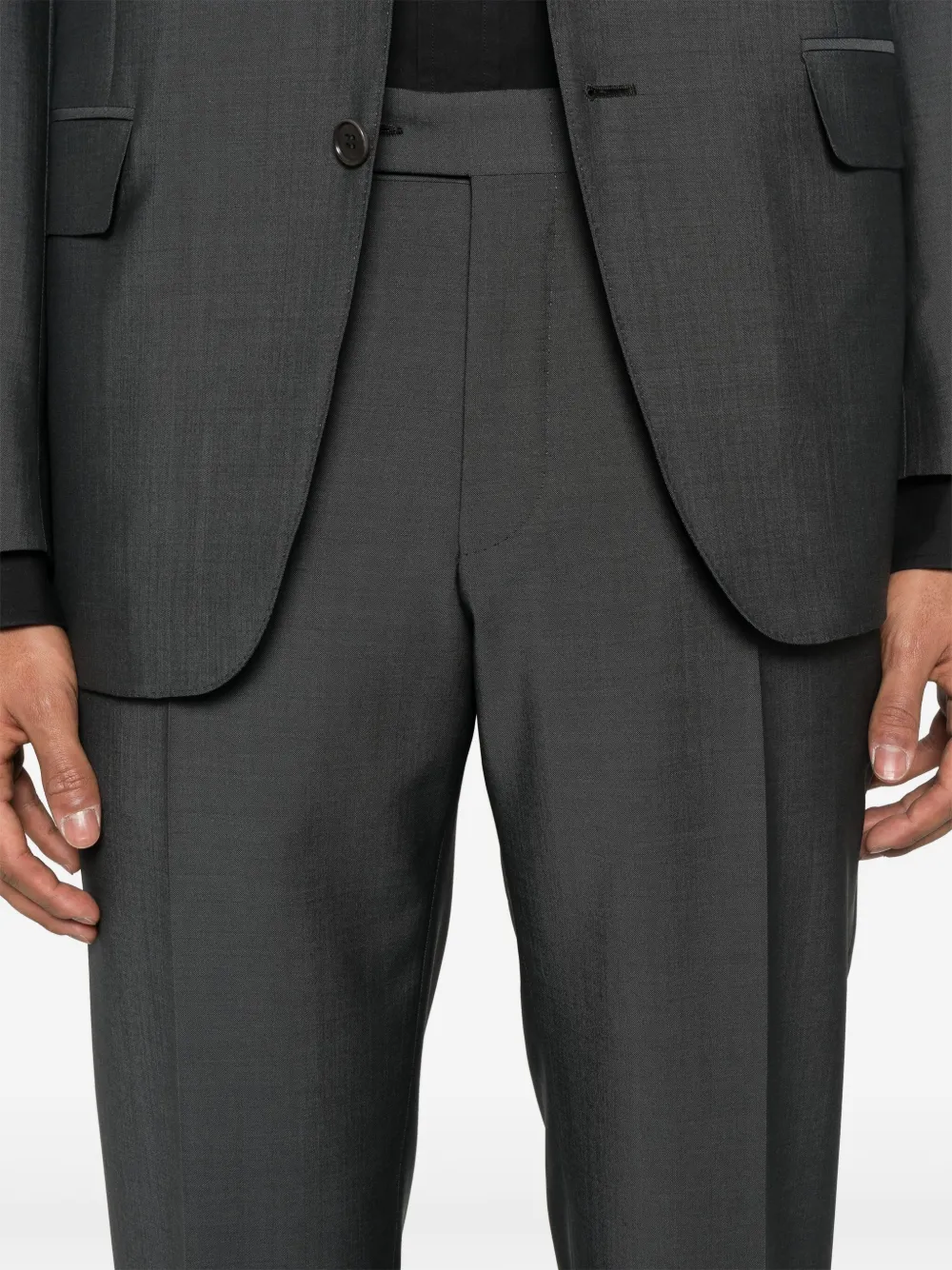 Canali Blazer met enkele rij knopen Grijs