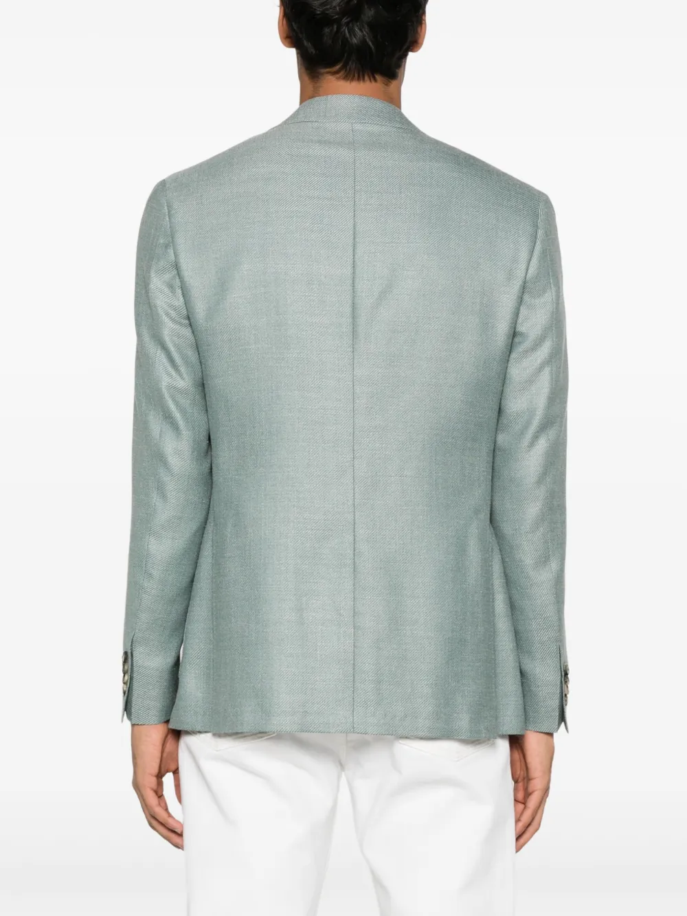 Canali Geweven blazer Blauw