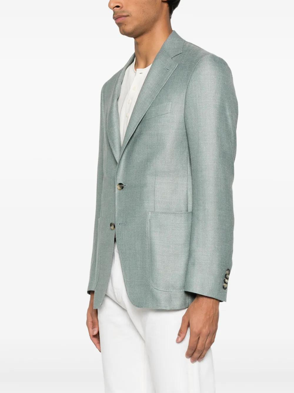 Canali Geweven blazer Blauw