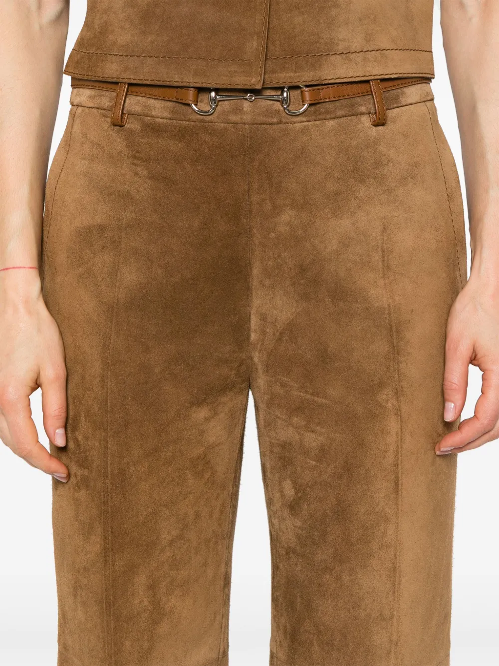 Gucci Broek met Horsebit-detail Bruin