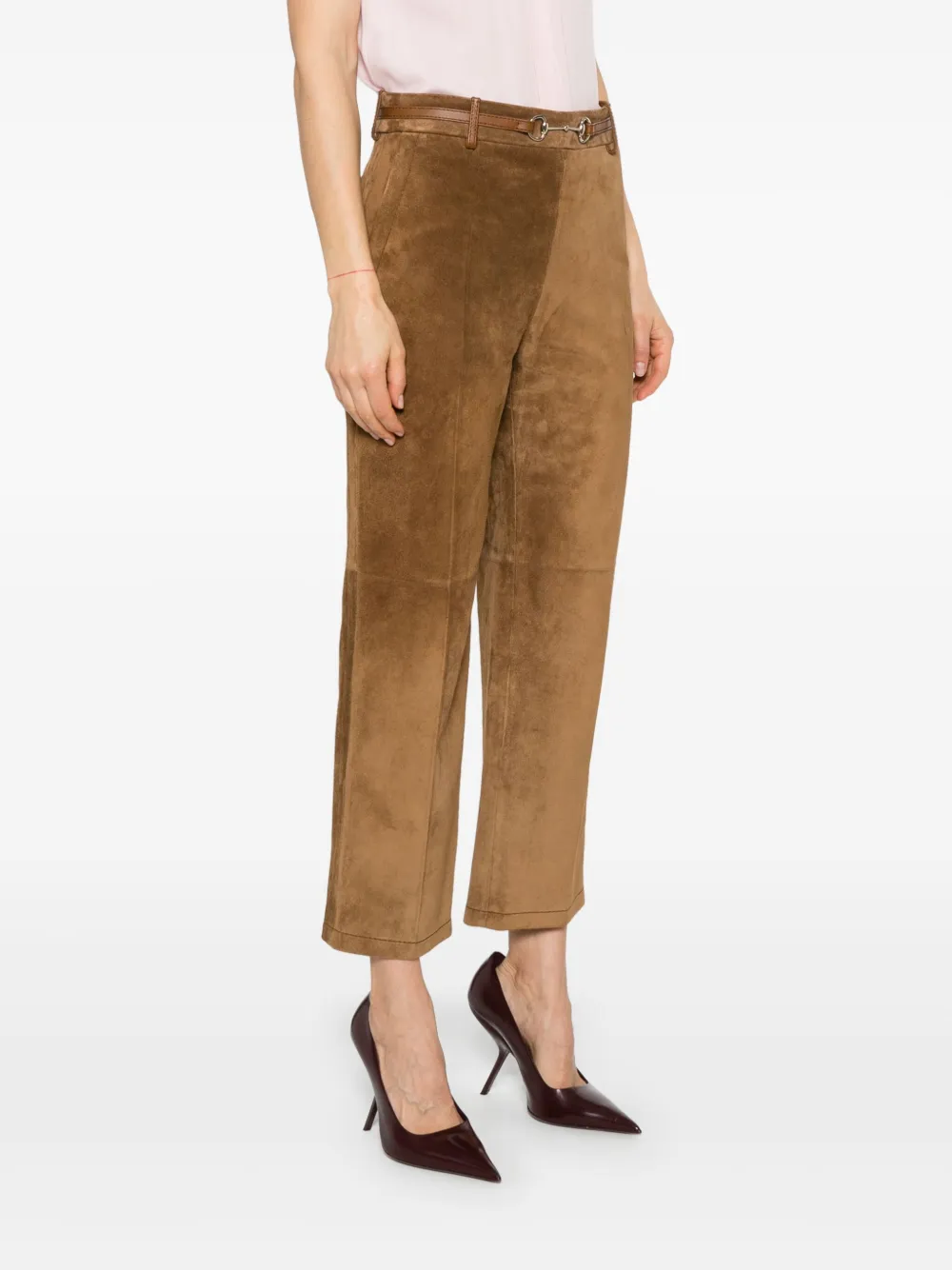 Gucci Broek met Horsebit-detail Bruin