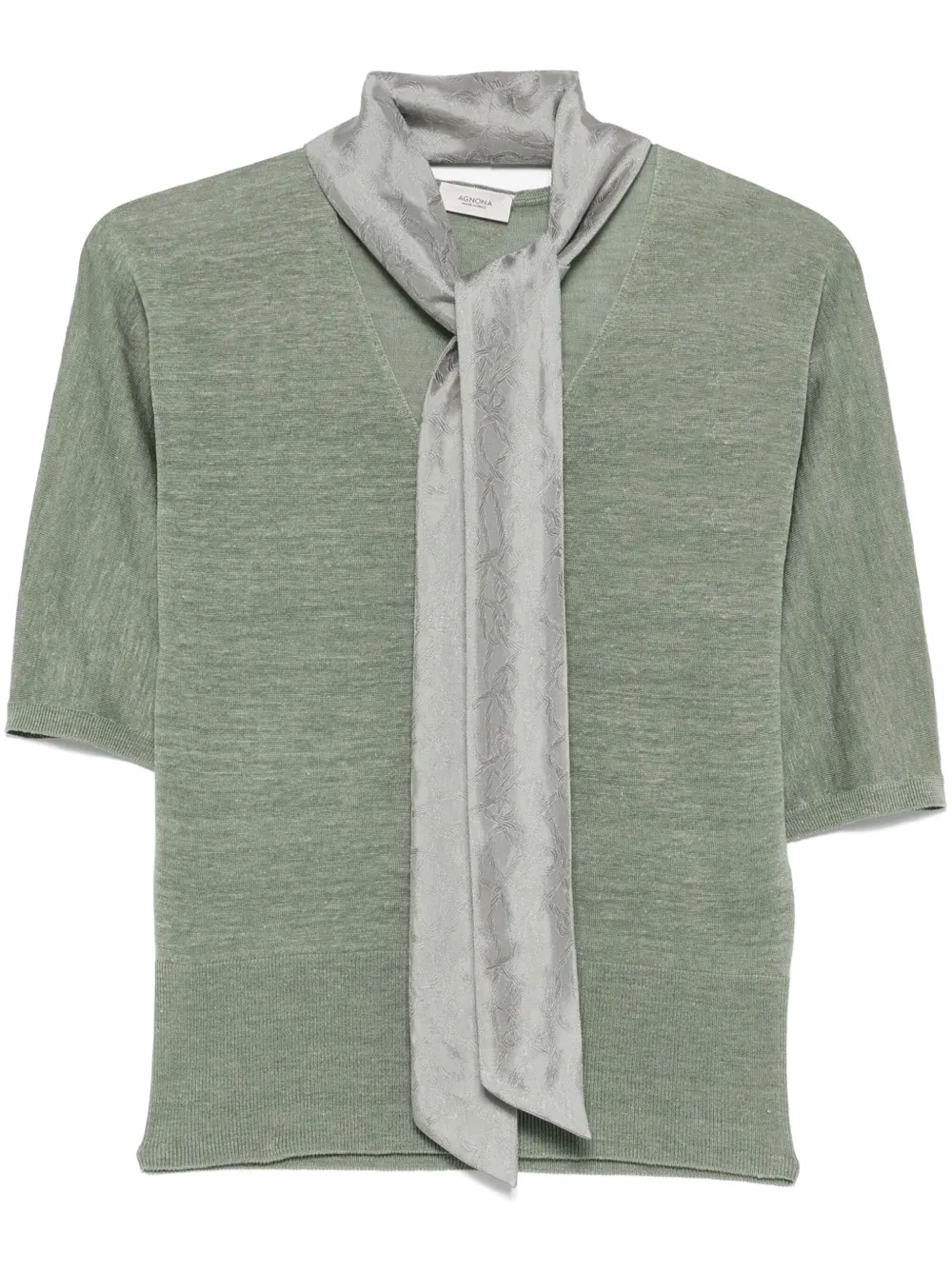 tie-neck top