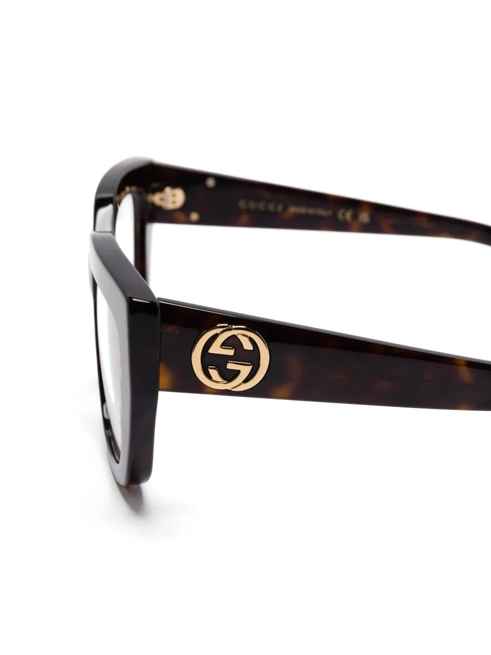Gucci Butterfly-frame Glasses In ブラウン