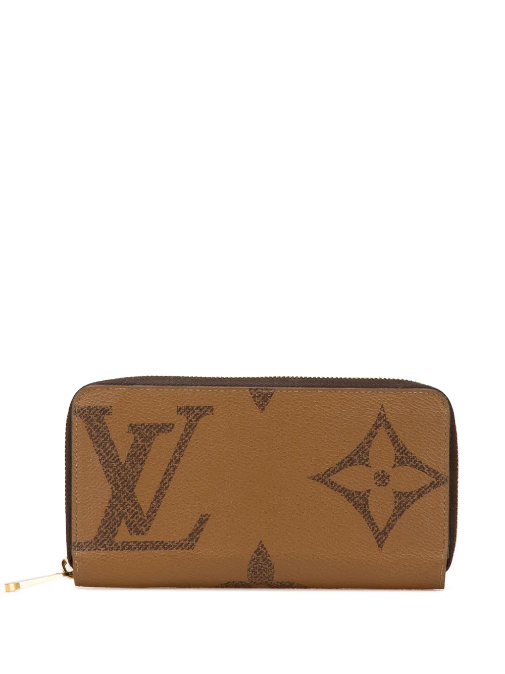 Pre-owned Louis Vuitton 2021 Monogram Giant Reverse Zippy Wallet Long Wallets In 褐色
