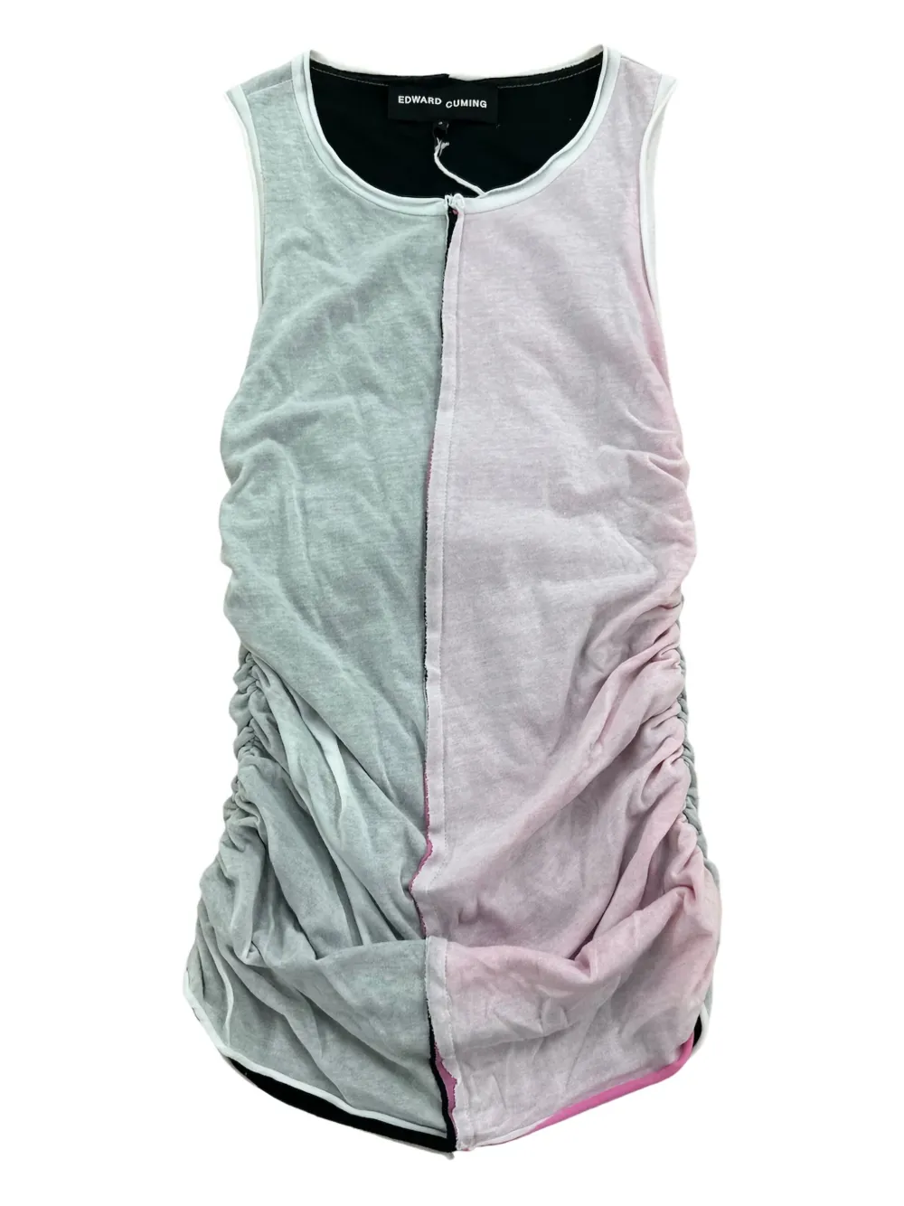 Edward Cuming Gathered Tank Top In Gray