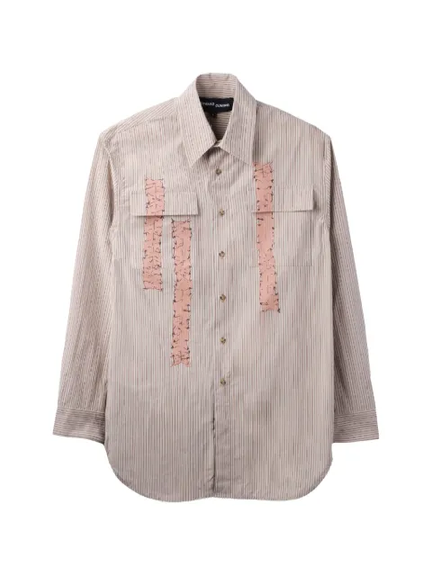 Edward Cuming Typewriter striped-pattern shirt