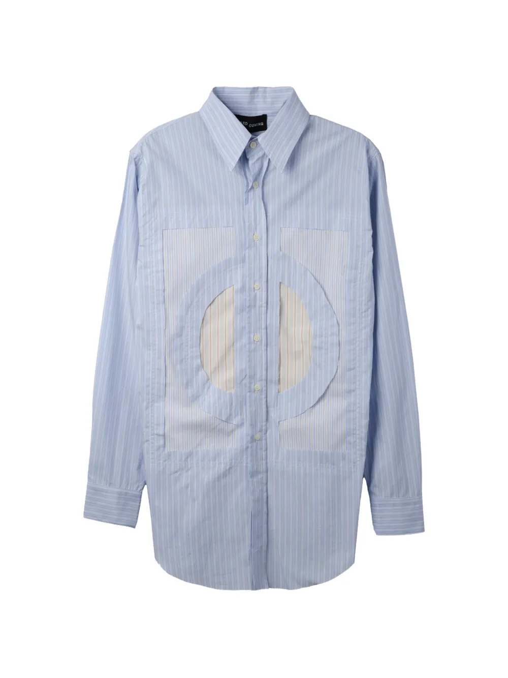 Edward Cuming collage-design shirt - Blu