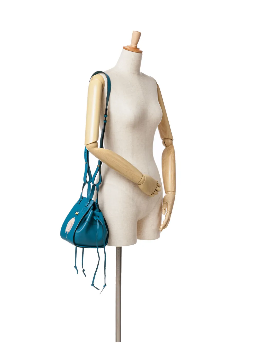 Loewe Pre-Owned 2021 Studio Ghibli Spirited Away Boh Mouse Mini Leather Hammock Bag satchel - Blauw