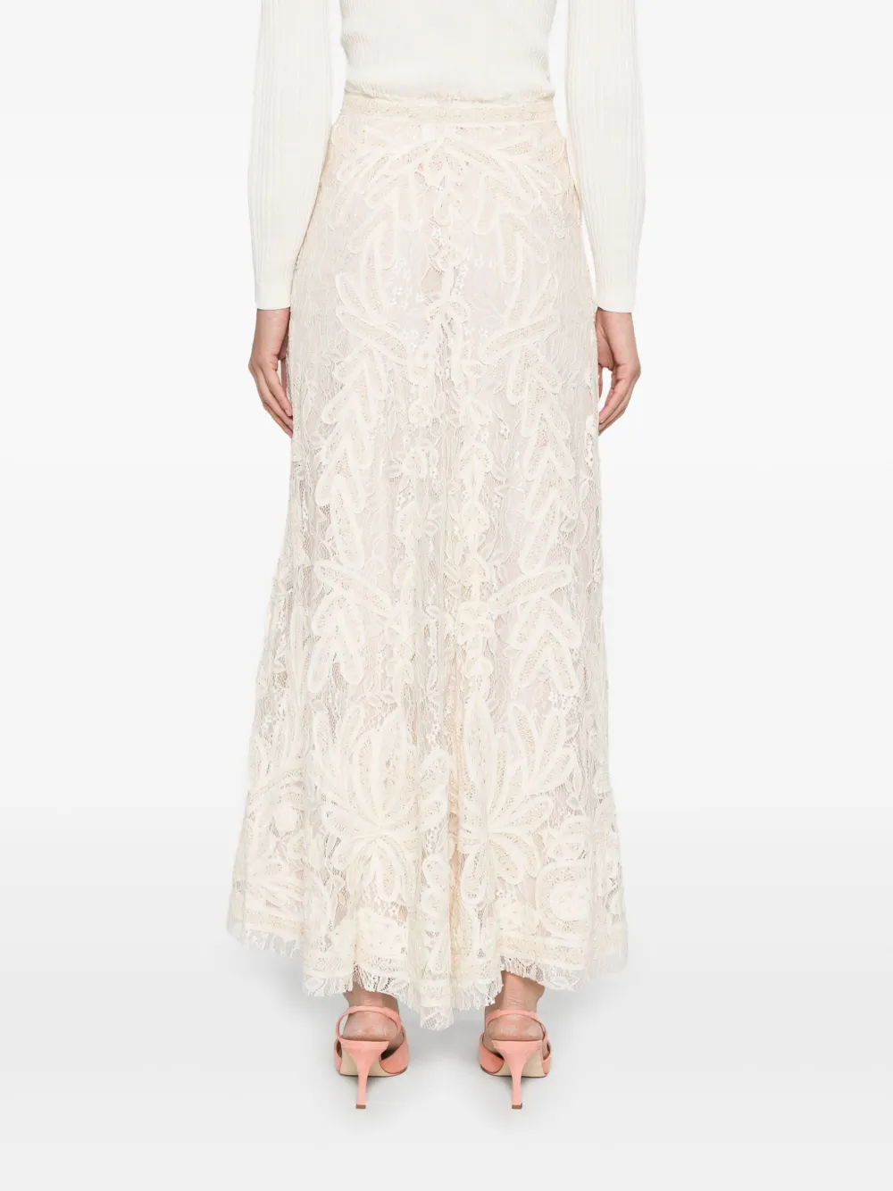 P.A.R.O.S.H. Nixie midi-rok Beige
