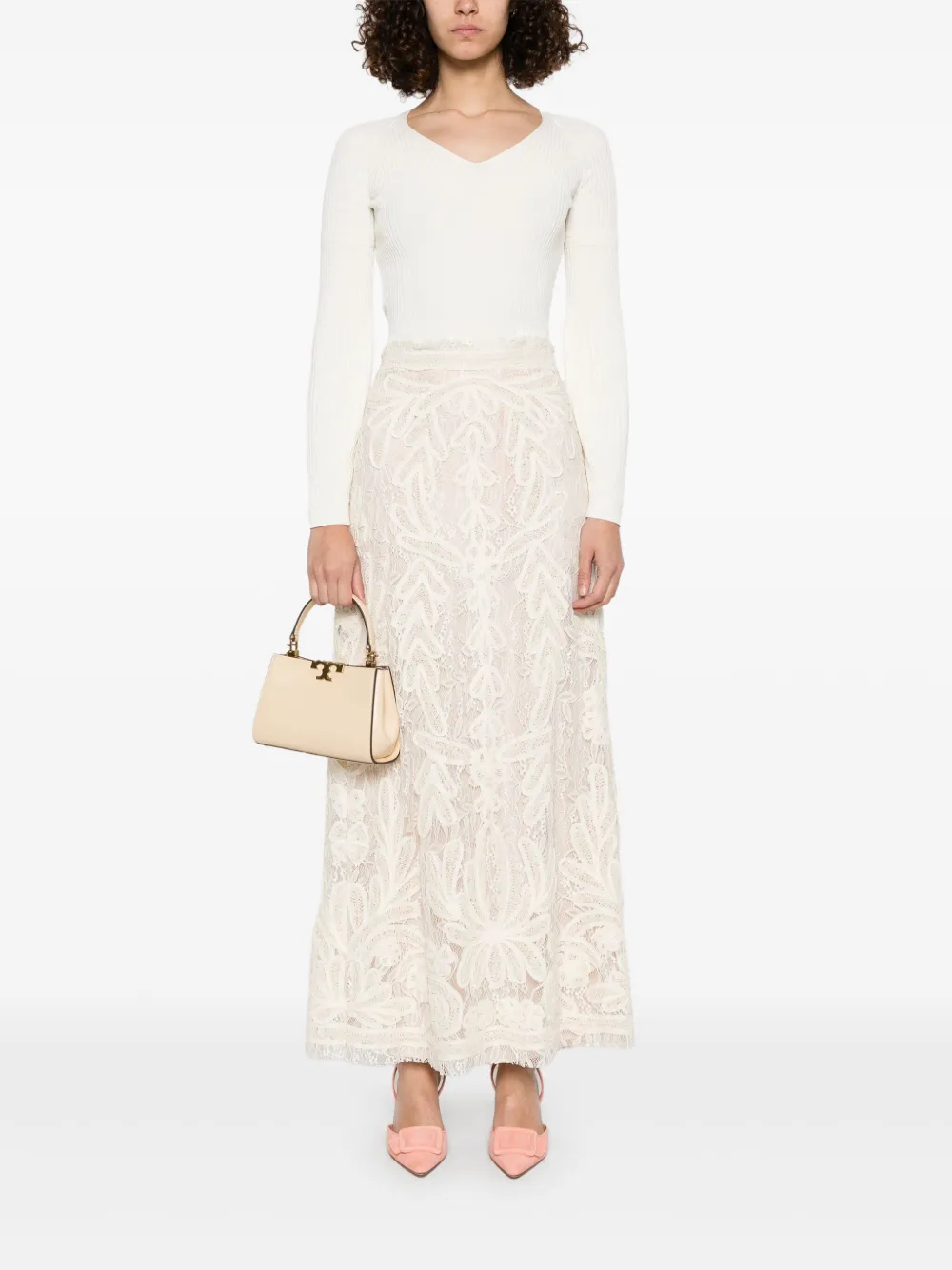 P.A.R.O.S.H. Nixie midi-rok - Beige