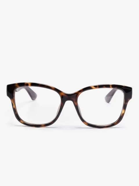 Gucci Eyewear lentes con armazón cuadrada estilo carey