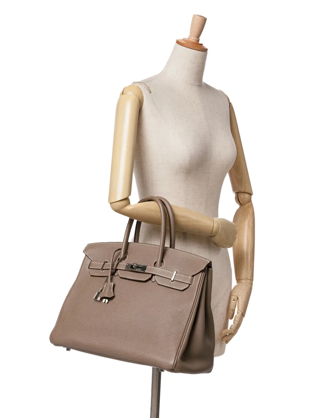 Hermès Pre-Owned 2010 Togo Birkin Retourne 35 handbag - Bruin
