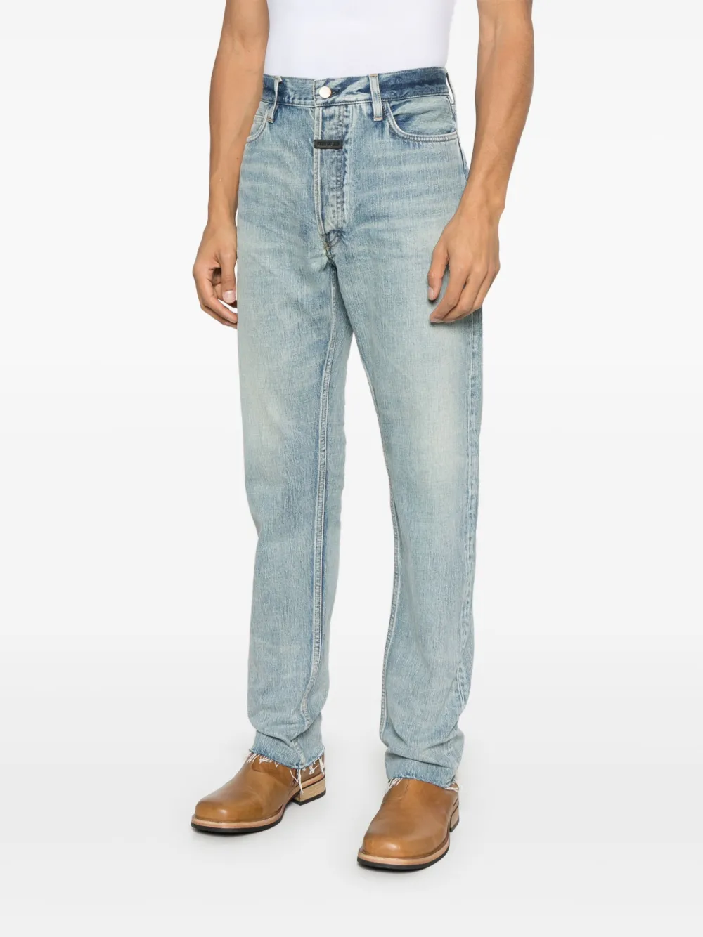 Shop Fear Of God Classic Five-pockets Jeans In Blue