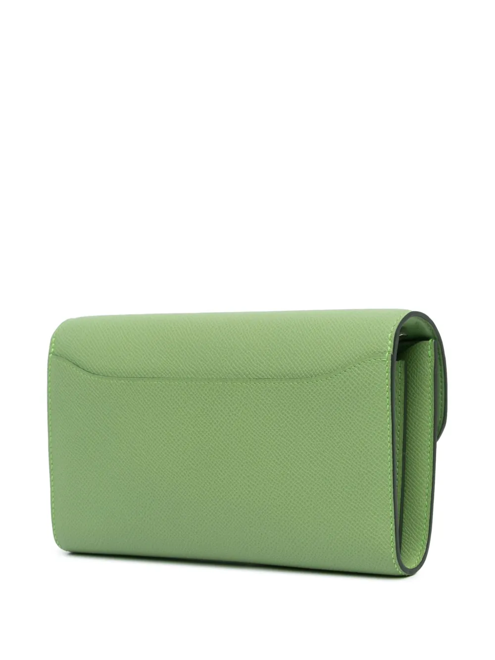 Pre-owned Hermes 2020 Epsom Constance Long To Go Wallet Crossbody Bag In 绿色
