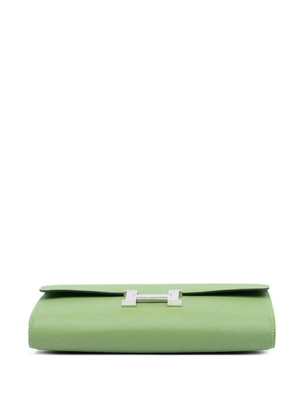 Pre-owned Hermes 2020 Epsom Constance Long To Go Wallet Crossbody Bag In 绿色