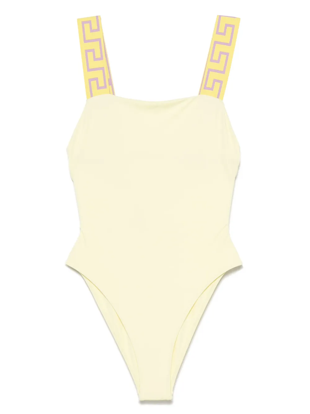 Greca-border swimsuit