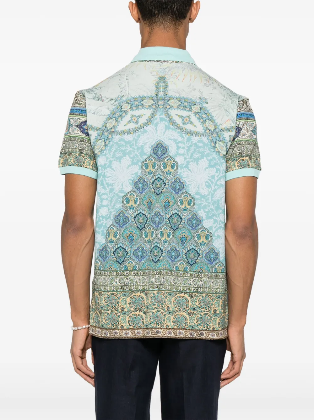 ETRO Poloshirt met grafische print Blauw