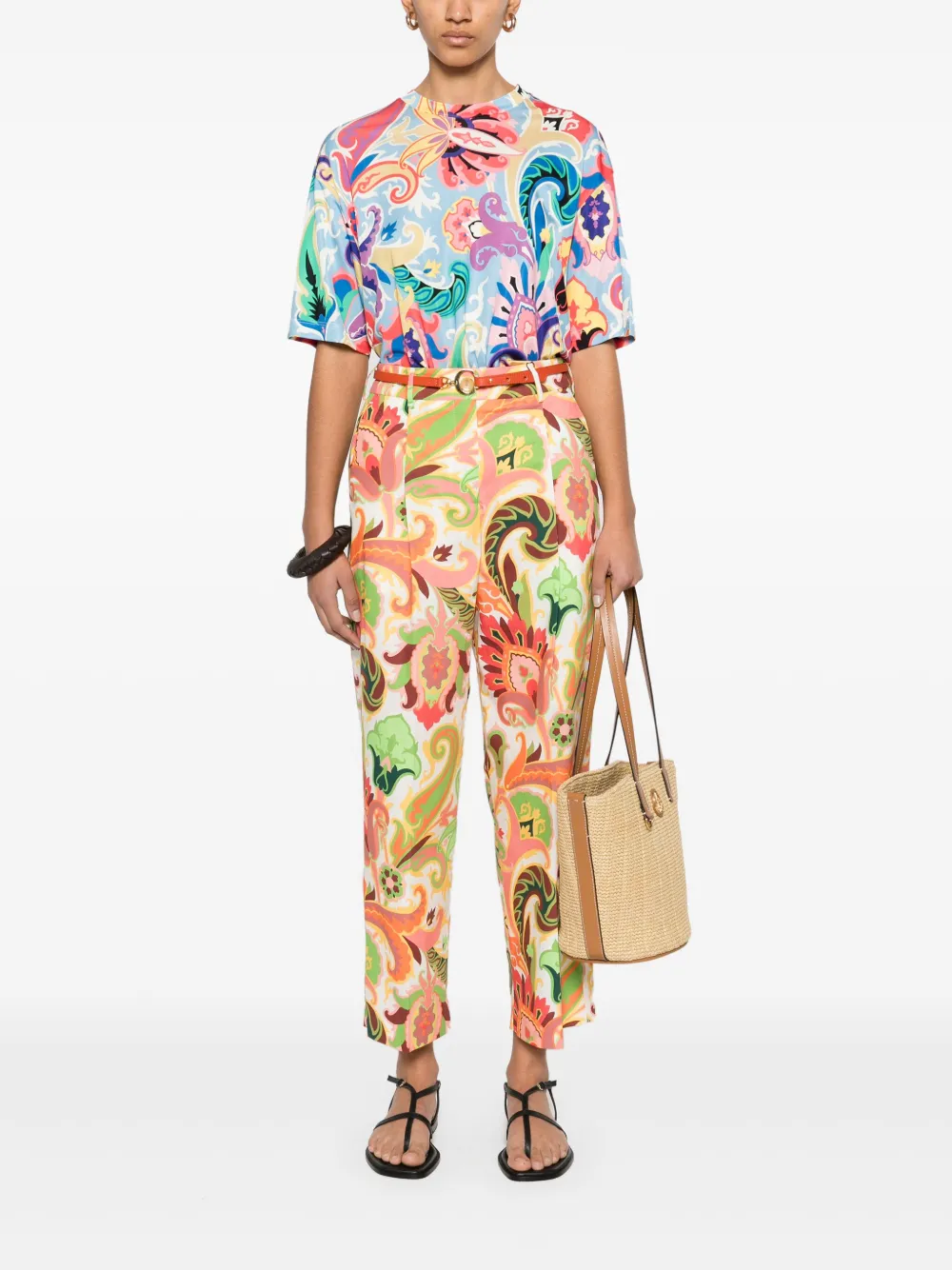 ETRO Broek met paisley-print - Wit