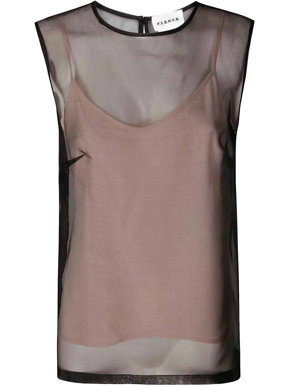 P.a.r.o.s.h No-sleeves Blouse In Black