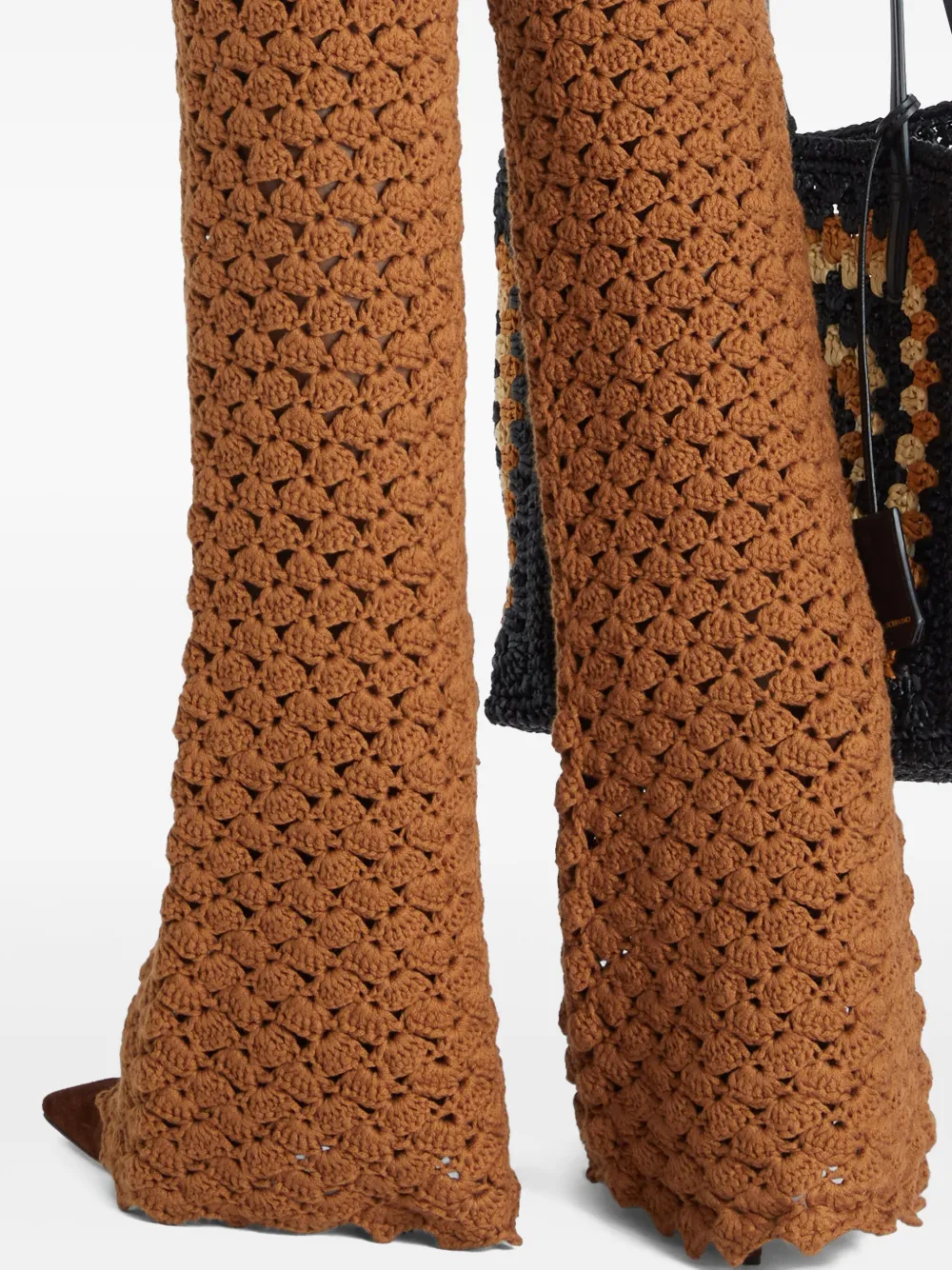 Ermanno Scervino Gehaakte katoenen broek Bruin