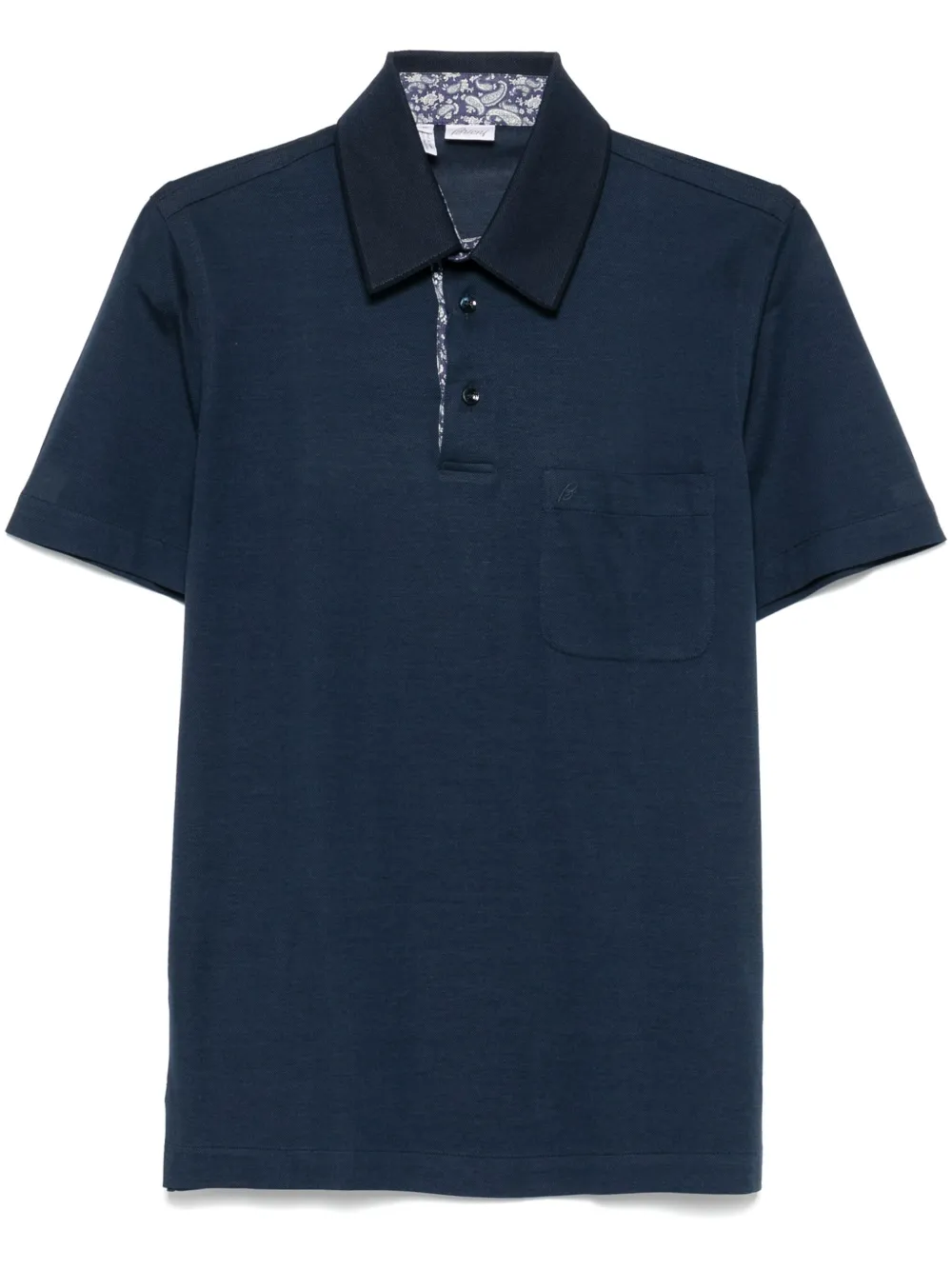 Brioni Piqué poloshirt Blauw