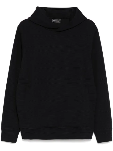 Emporio Armani waffle-effect hoodie