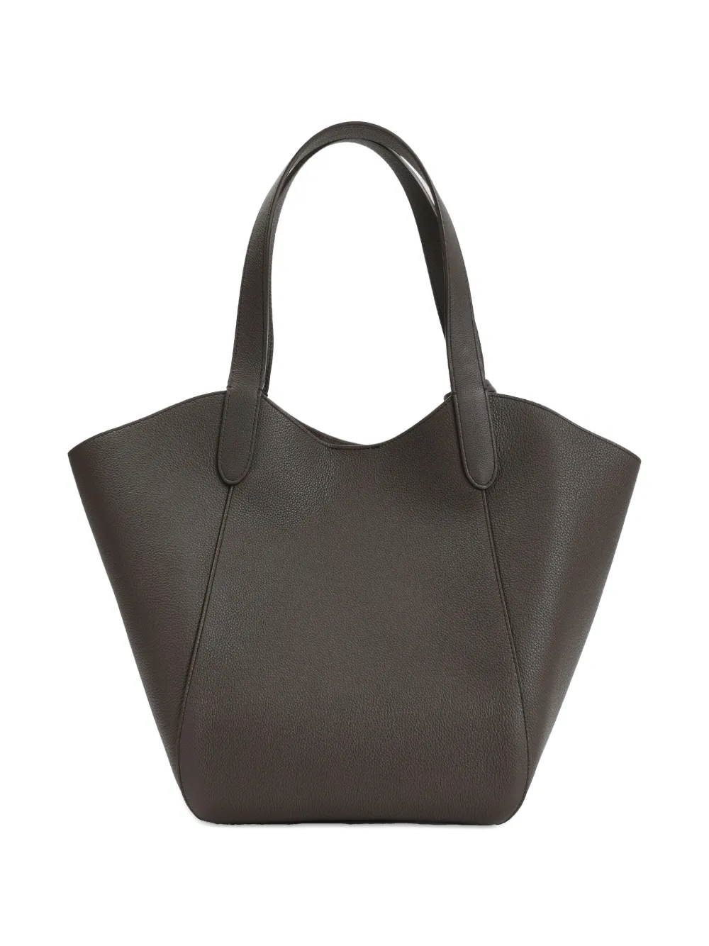 Giorgio Armani medium pebbled-leather tote bag - Bruin