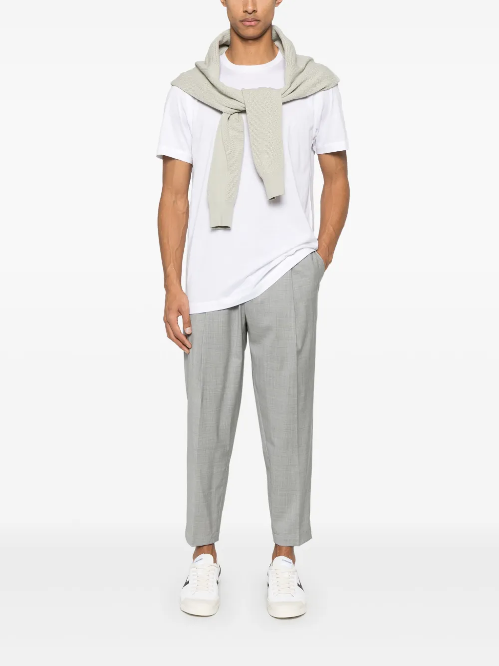 Brioni T-shirt met geborduurd logo - Wit