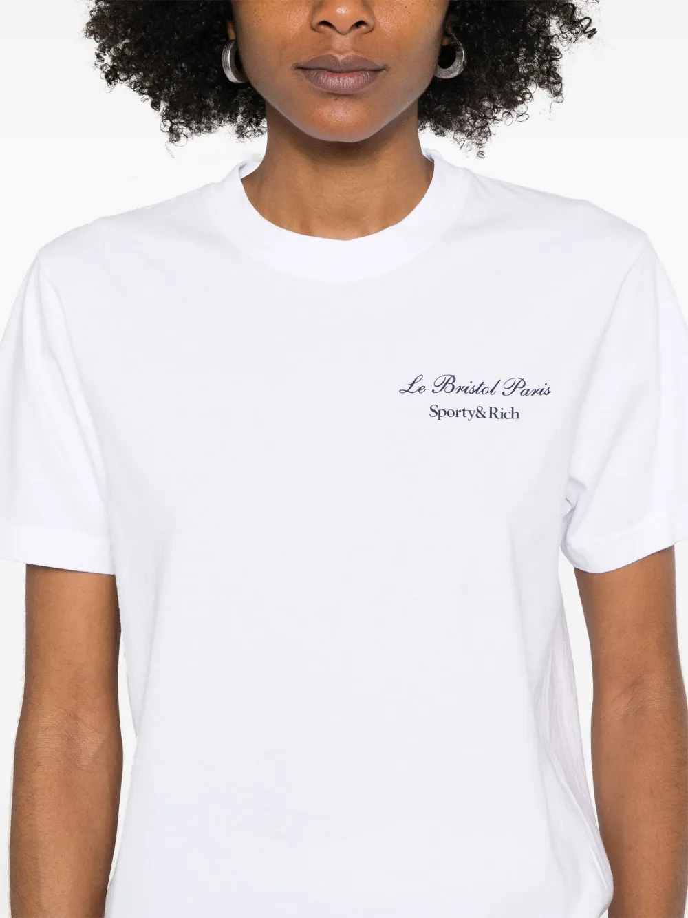 Sporty & Rich x Le Bristol Paris Faubourg T-shirt Wit