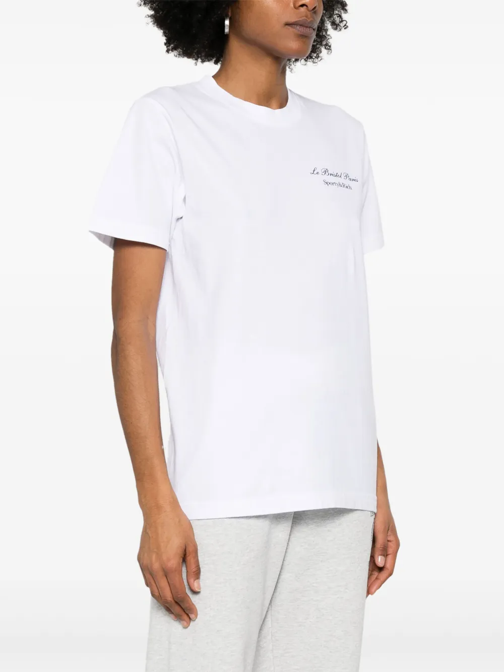 Sporty & Rich x Le Bristol Paris Faubourg T-shirt Wit