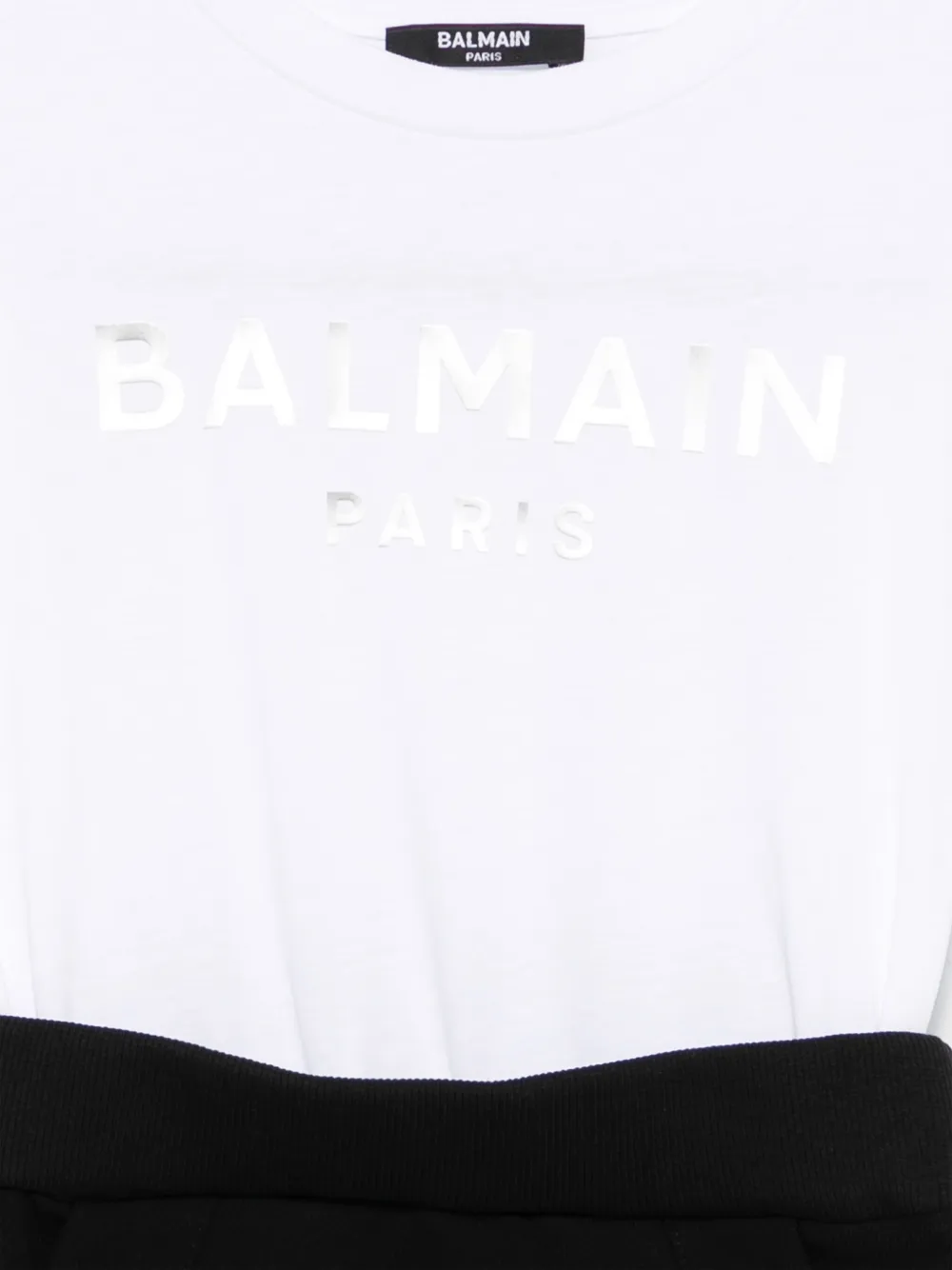 Balmain Kids Mini-jurk met logoprint Wit