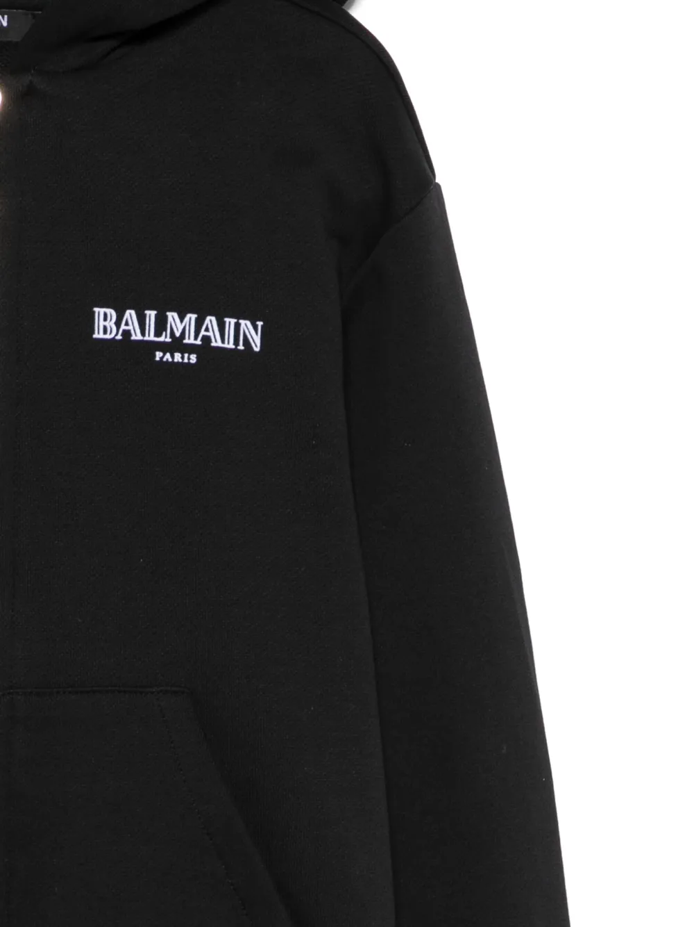 BALMAIN LOGO-PRINT HOODIE