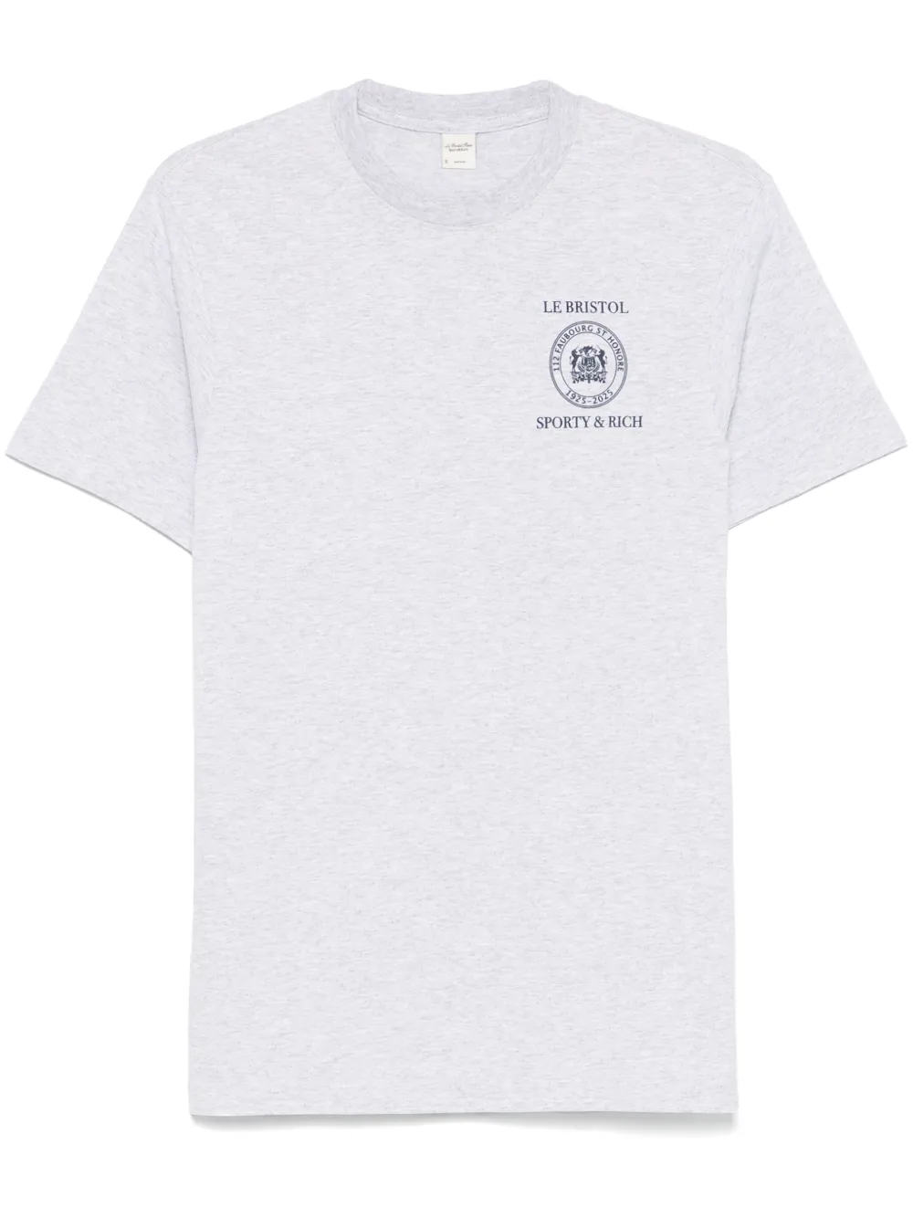 Sporty & Rich x Le Bristol Paris Crest Seal 100th T-shirt Grijs