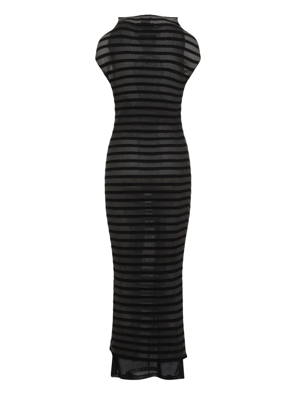 Jean Paul Gaultier striped maxi dress - Zwart