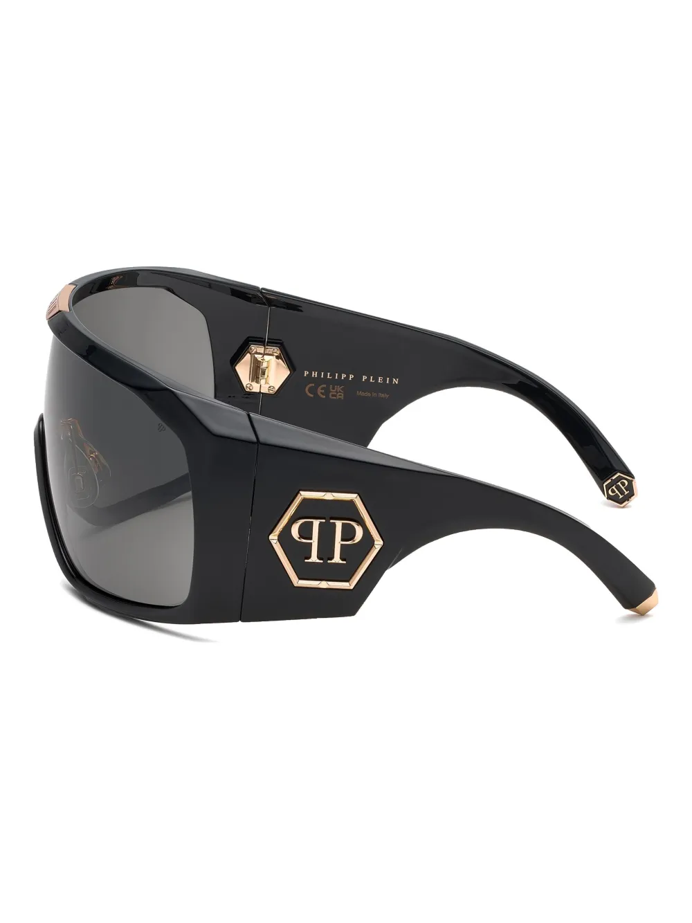 Philipp Plein Zonnebril met oversized montuur Zwart