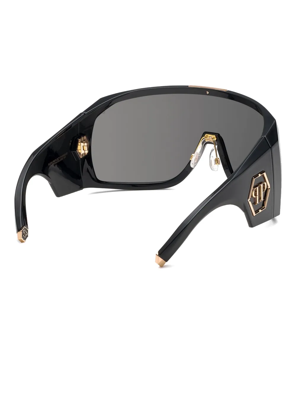 Philipp Plein Zonnebril met oversized montuur Zwart