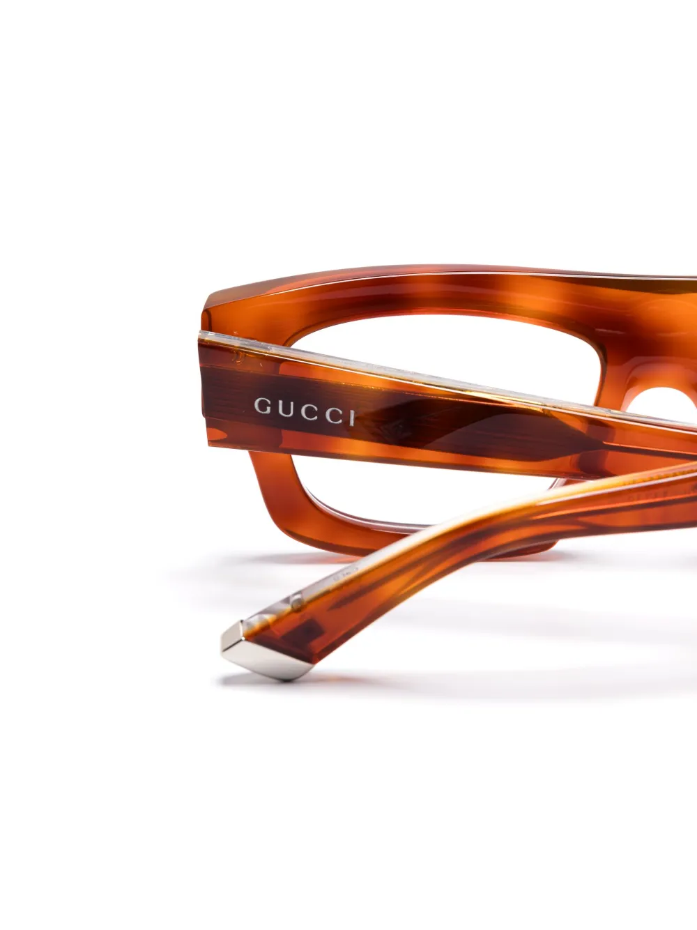 Gucci Square-frame Glasses In Brown