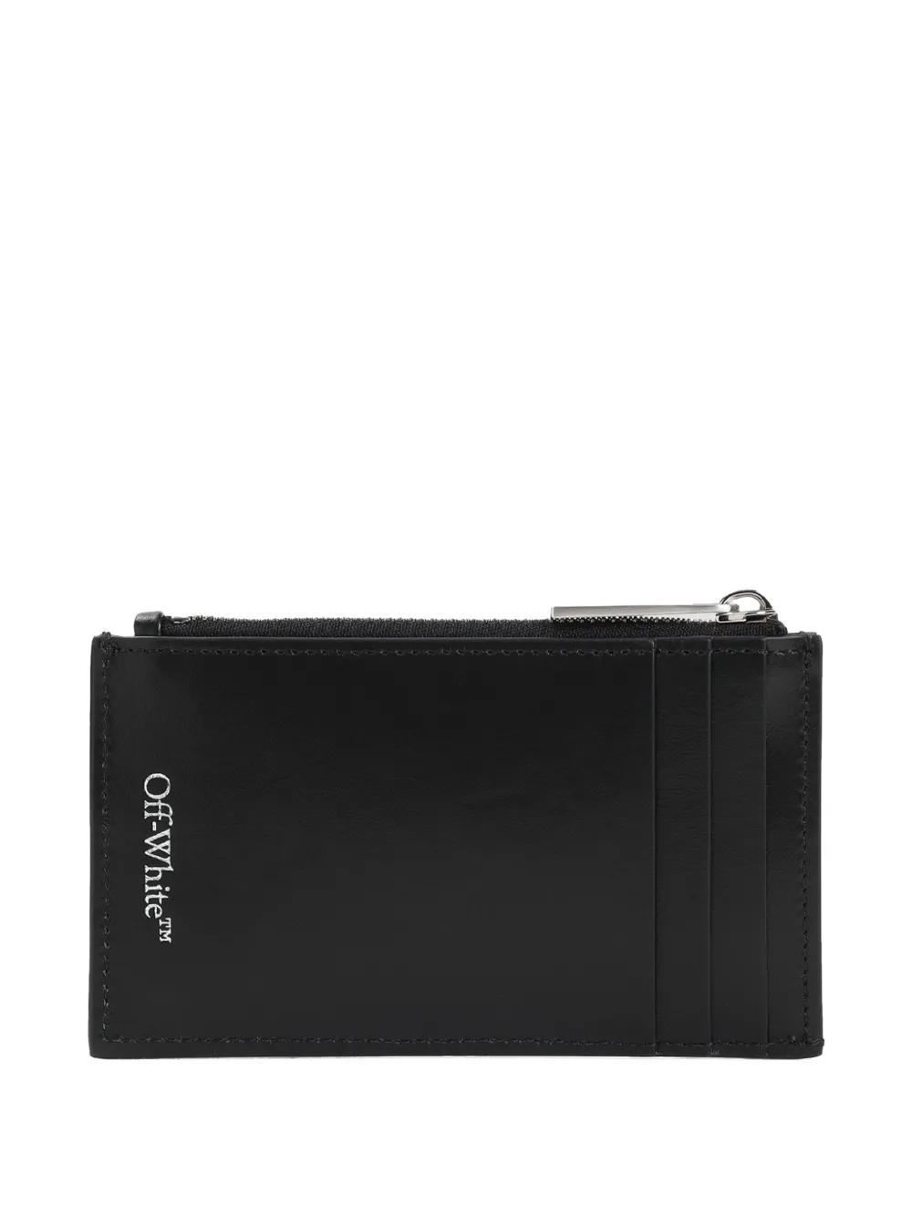 Off-White slogan-print wallet - Zwart