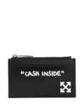 Off-White slogan-print wallet - Black