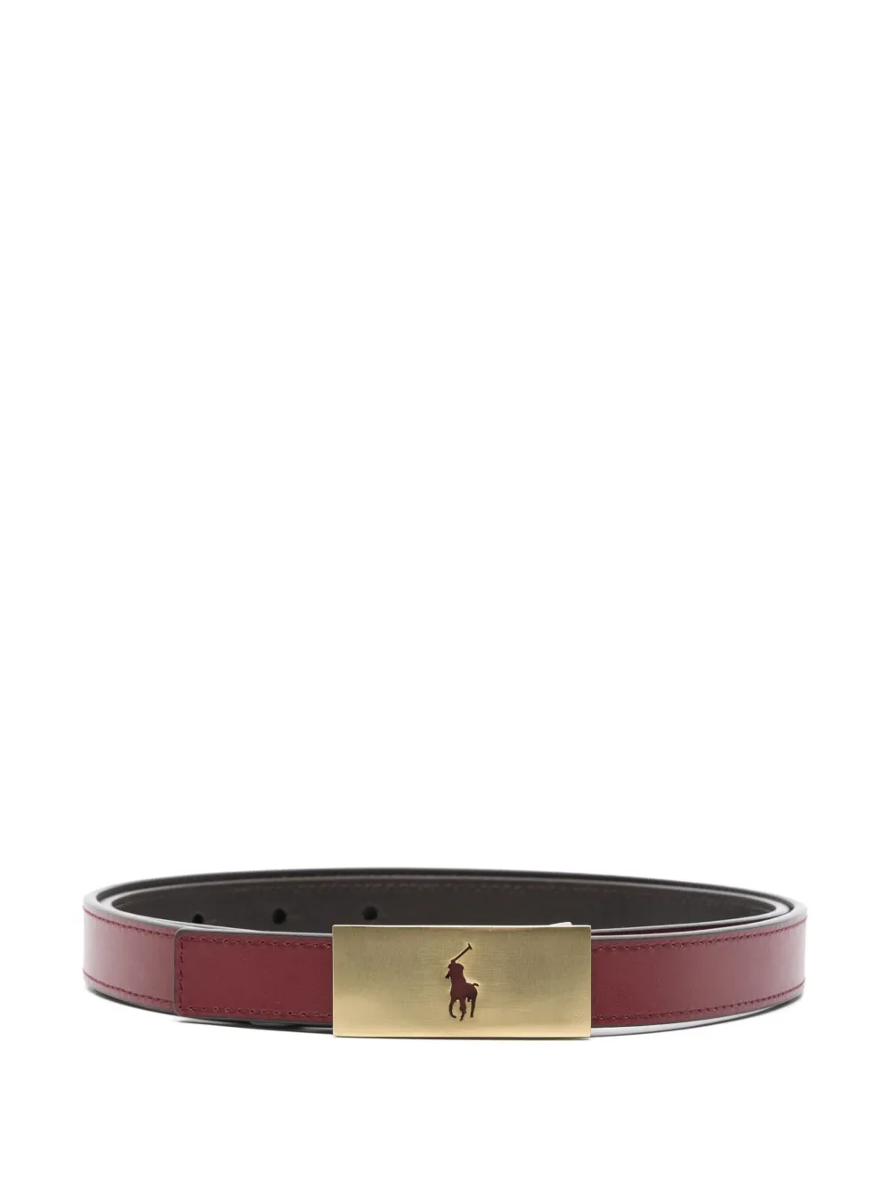 Polo Ralph Lauren Polo ID leren schoudertas Bruin